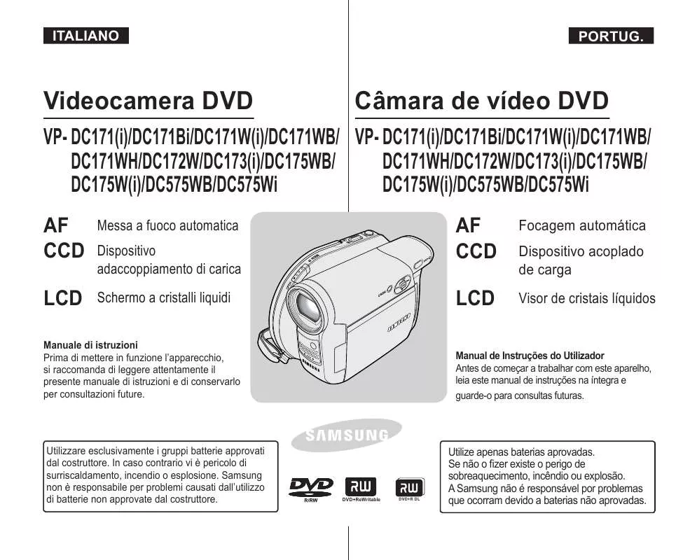 Mode d'emploi SAMSUNG VP-DC173