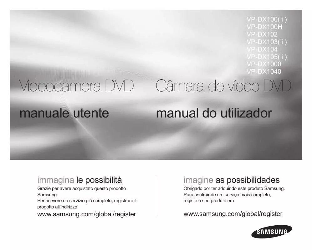 Mode d'emploi SAMSUNG VP-DX103