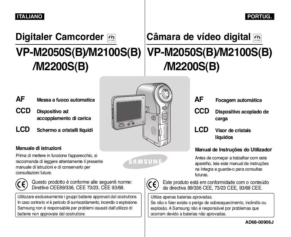 Mode d'emploi SAMSUNG VP-M2100B