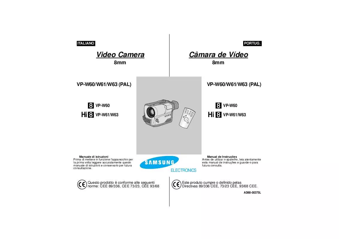 Mode d'emploi SAMSUNG VP-W61