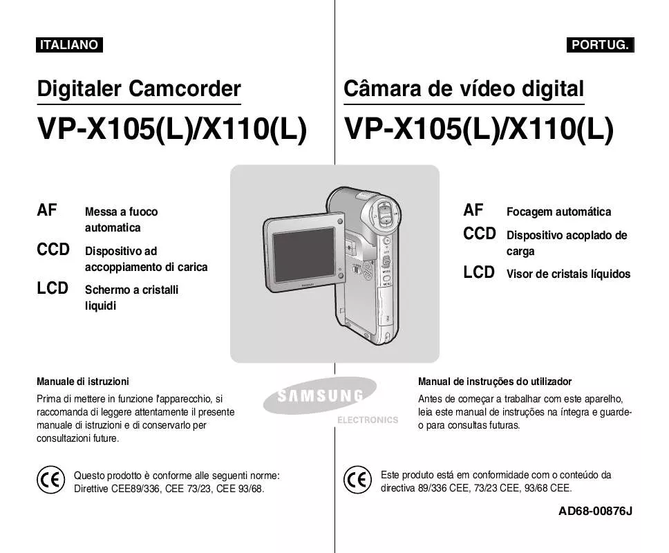 Mode d'emploi SAMSUNG VP-X105L