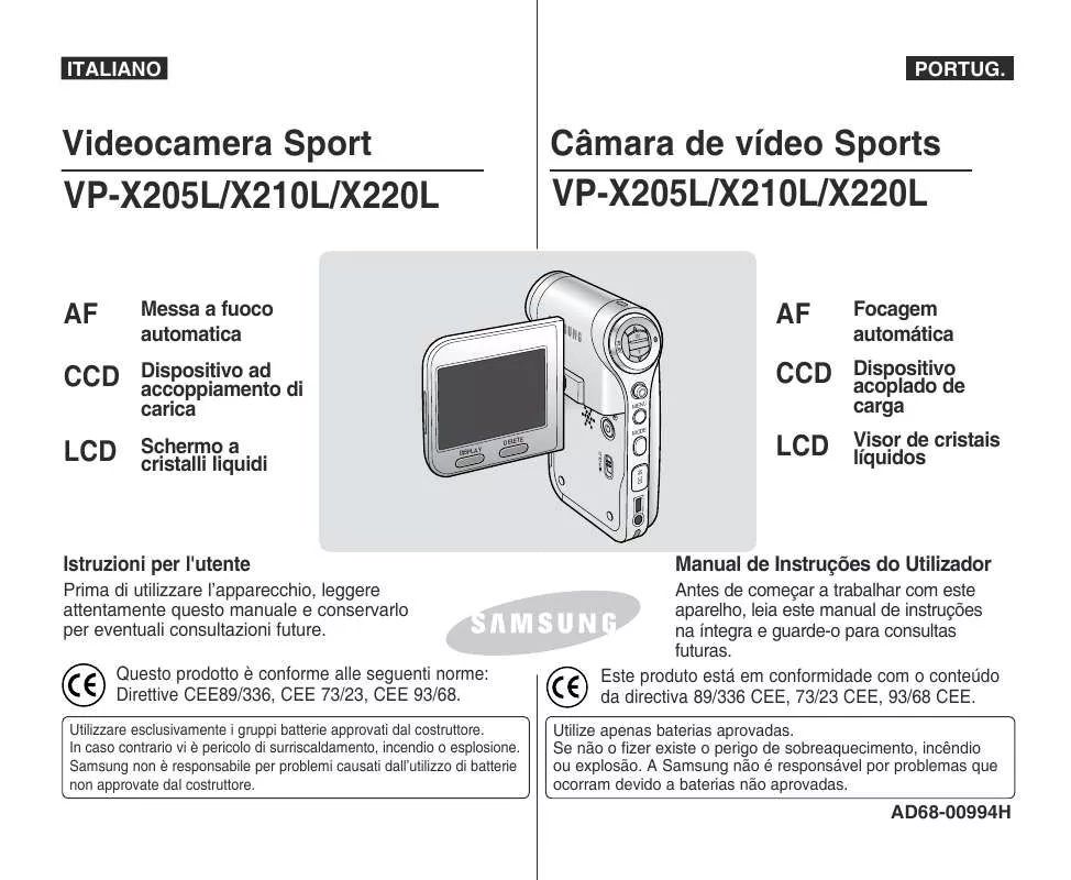 Mode d'emploi SAMSUNG VP-X210L