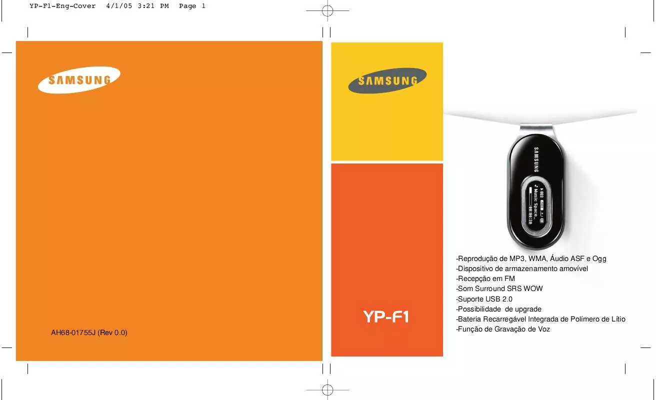 Mode d'emploi SAMSUNG YP-F1X