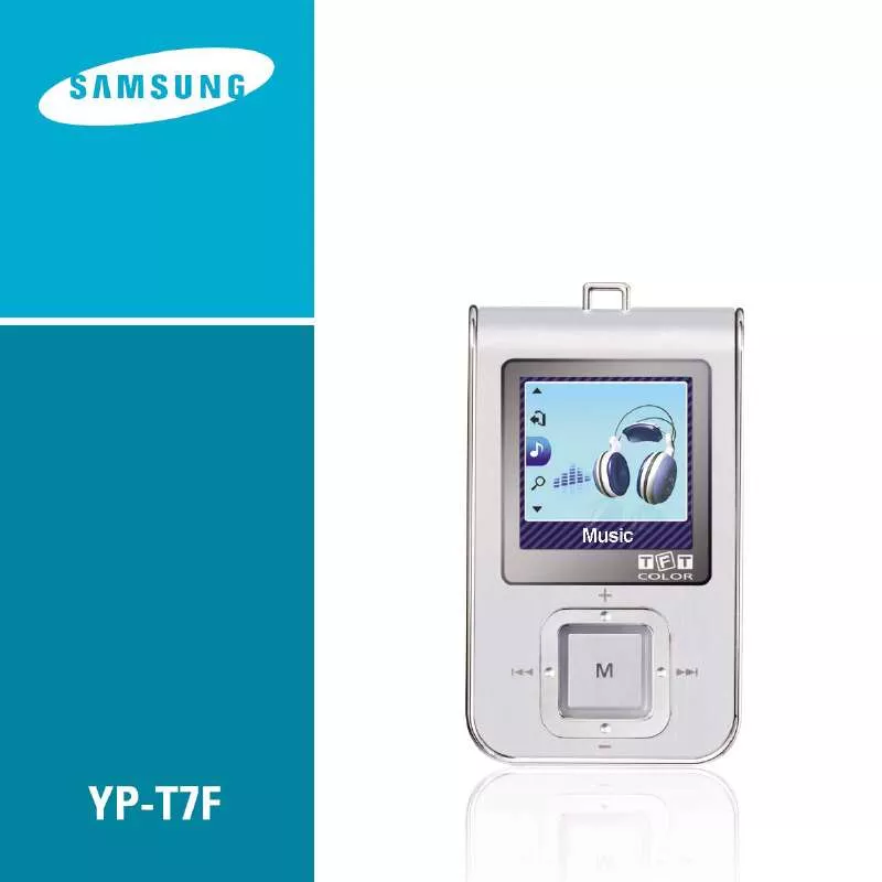 Mode d'emploi SAMSUNG YP-T7FX