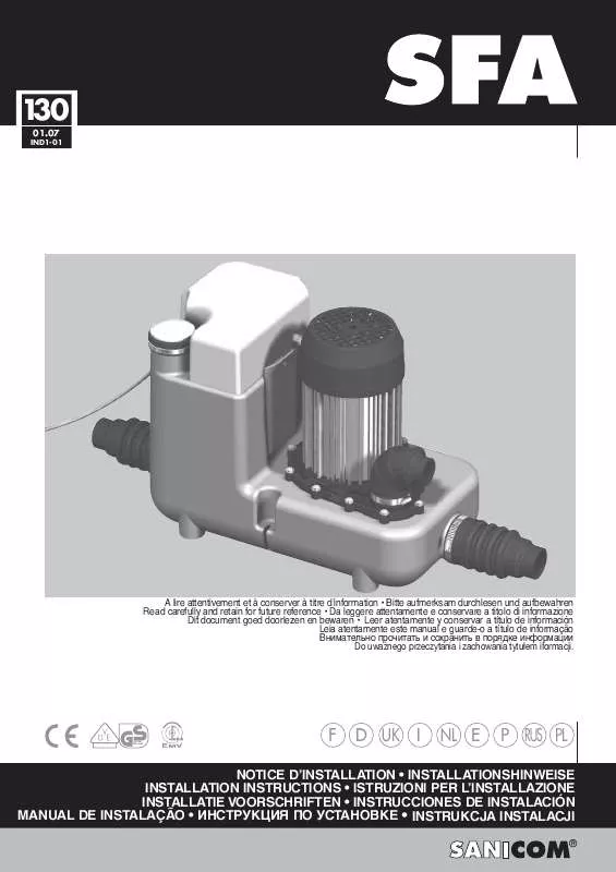 Mode d'emploi SANICOM FF03-P95