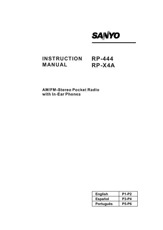 Mode d'emploi SANYO RP-444