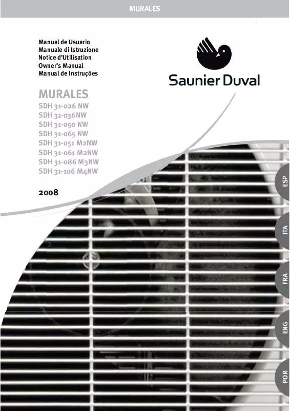 Mode d'emploi SAUNIER DUVAL SDH 31-106 M4NW