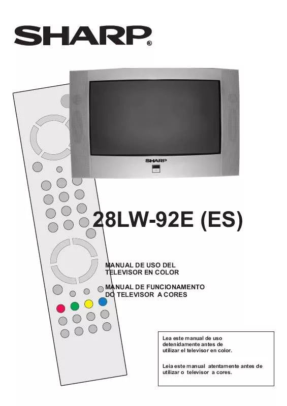 Mode d'emploi SHARP 28LW-92E