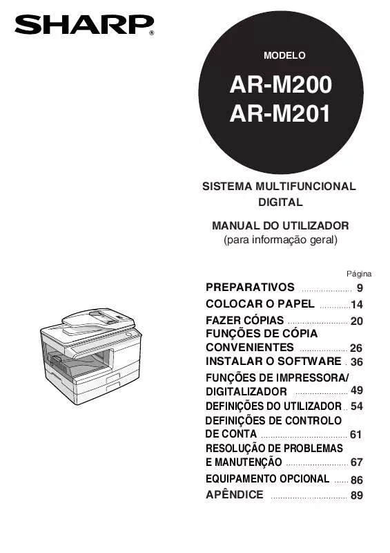 Mode d'emploi SHARP AR-M200/201