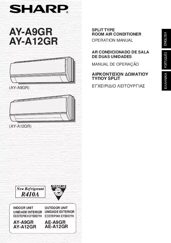 Mode d'emploi SHARP AY-A9GR/12GR