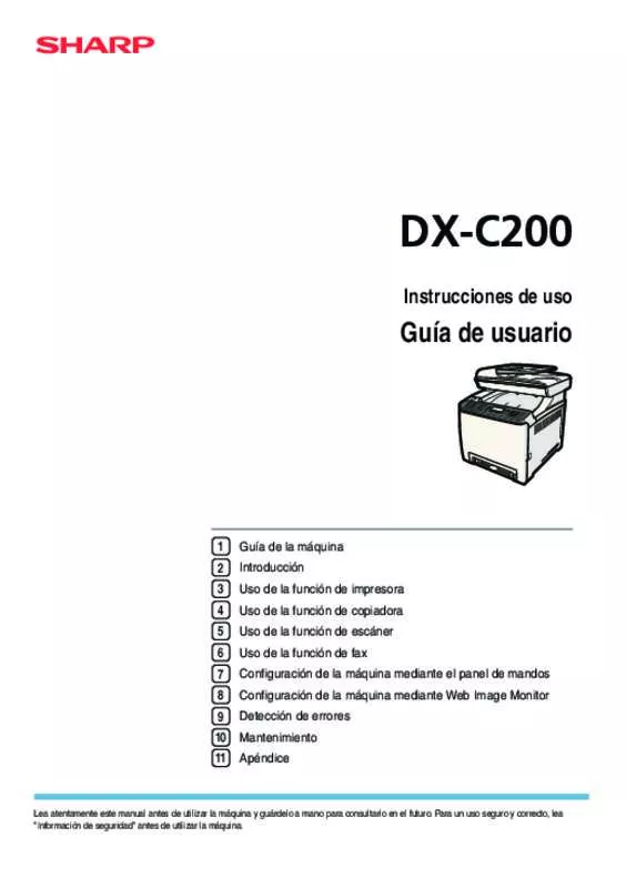Mode d'emploi SHARP DX-C200