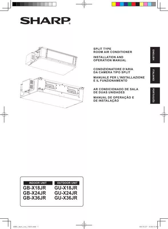 Mode d'emploi SHARP GB-X36JR