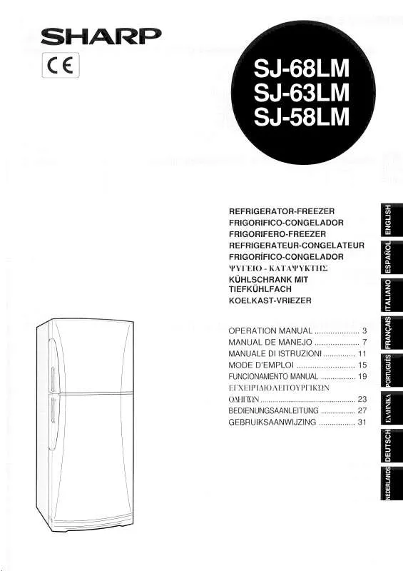 Mode d'emploi SHARP SJ-68/63/58LM