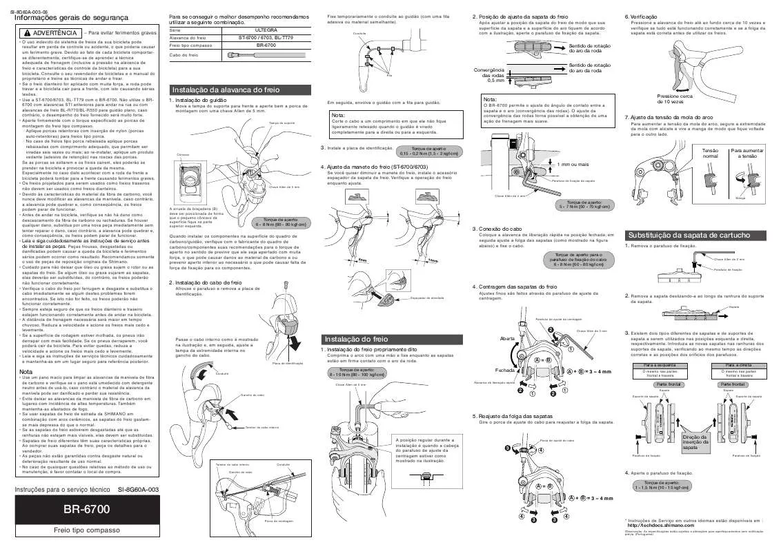 Mode d'emploi SHIMANO BR-6700