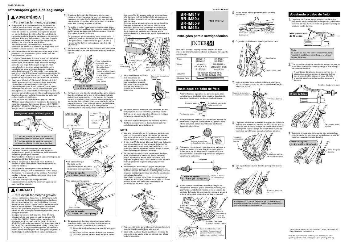 Mode d'emploi SHIMANO BR-IM55-F