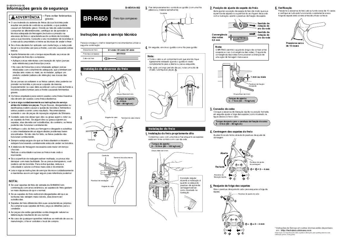 Mode d'emploi SHIMANO BR-R450