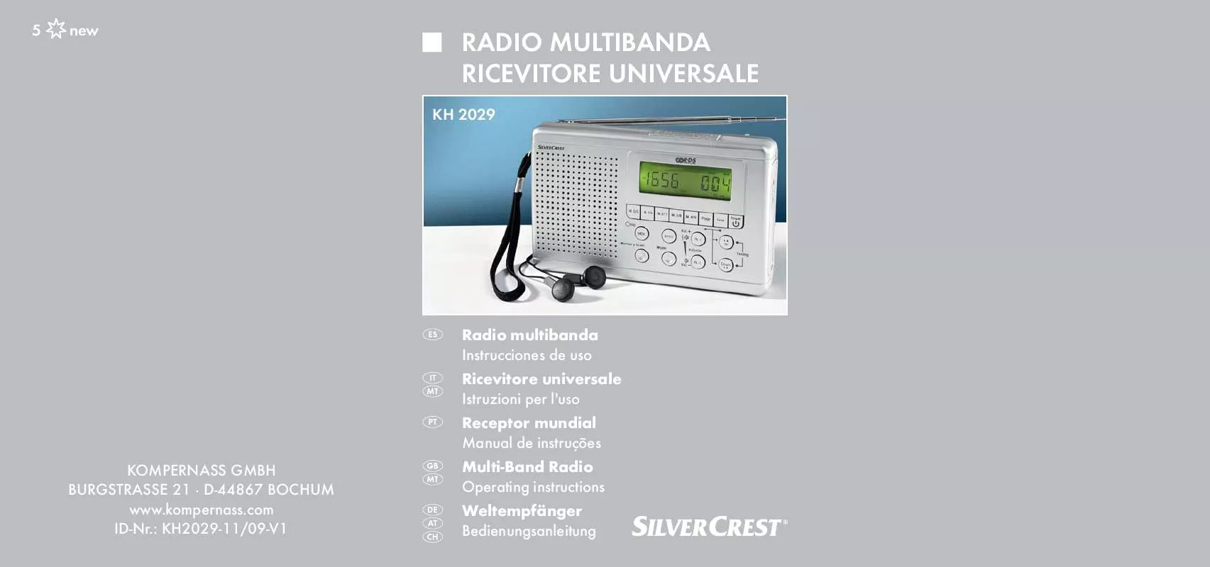 Mode d'emploi SILVERCREST KH 2029 MULTI-BAND RADIO