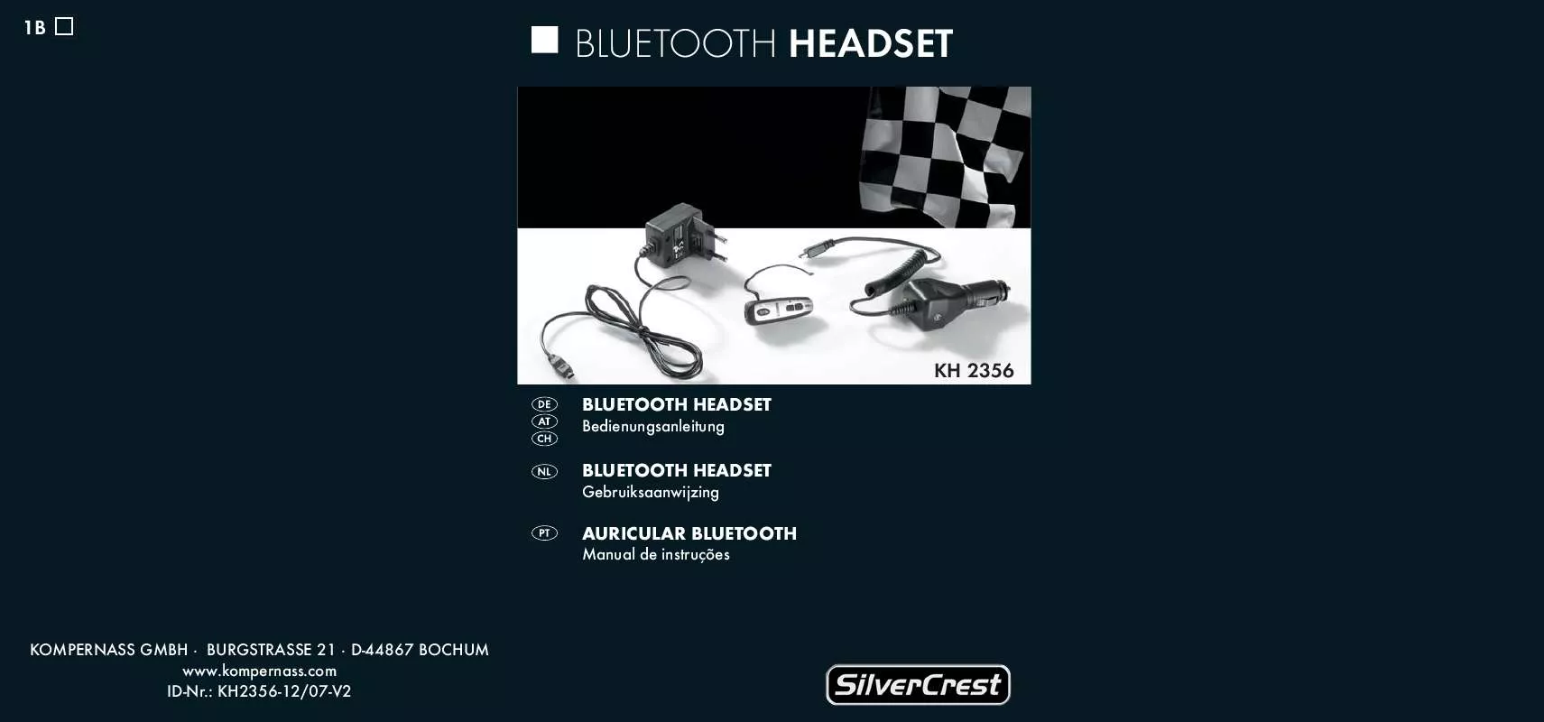 Mode d'emploi SILVERCREST KH 2356 BLUETOOTH® HEADSET