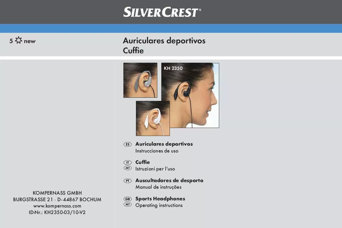 Mode d'emploi SILVERCREST KH 2350