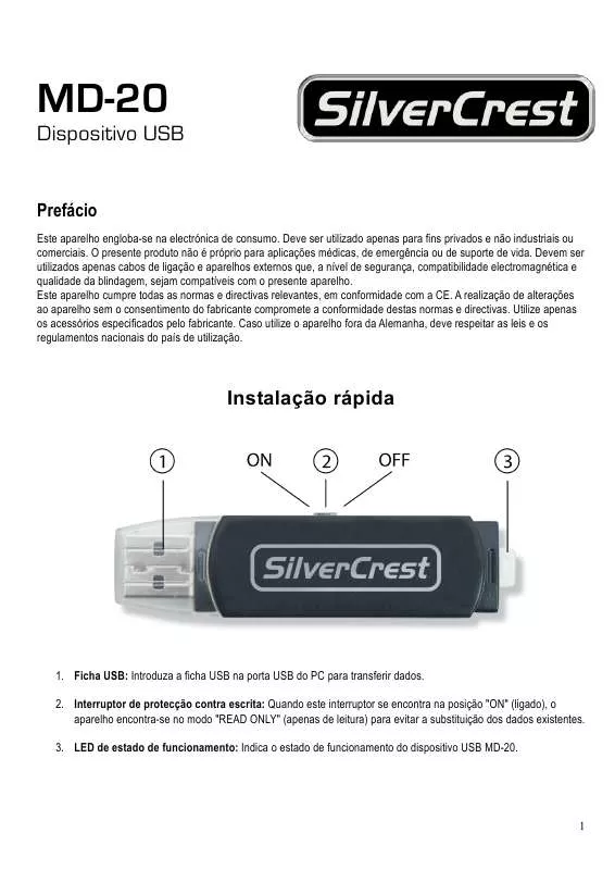 Mode d'emploi SILVERCREST MD-20