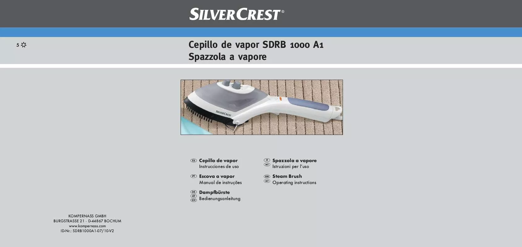 Mode d'emploi SILVERCREST SDRB 1000 A1