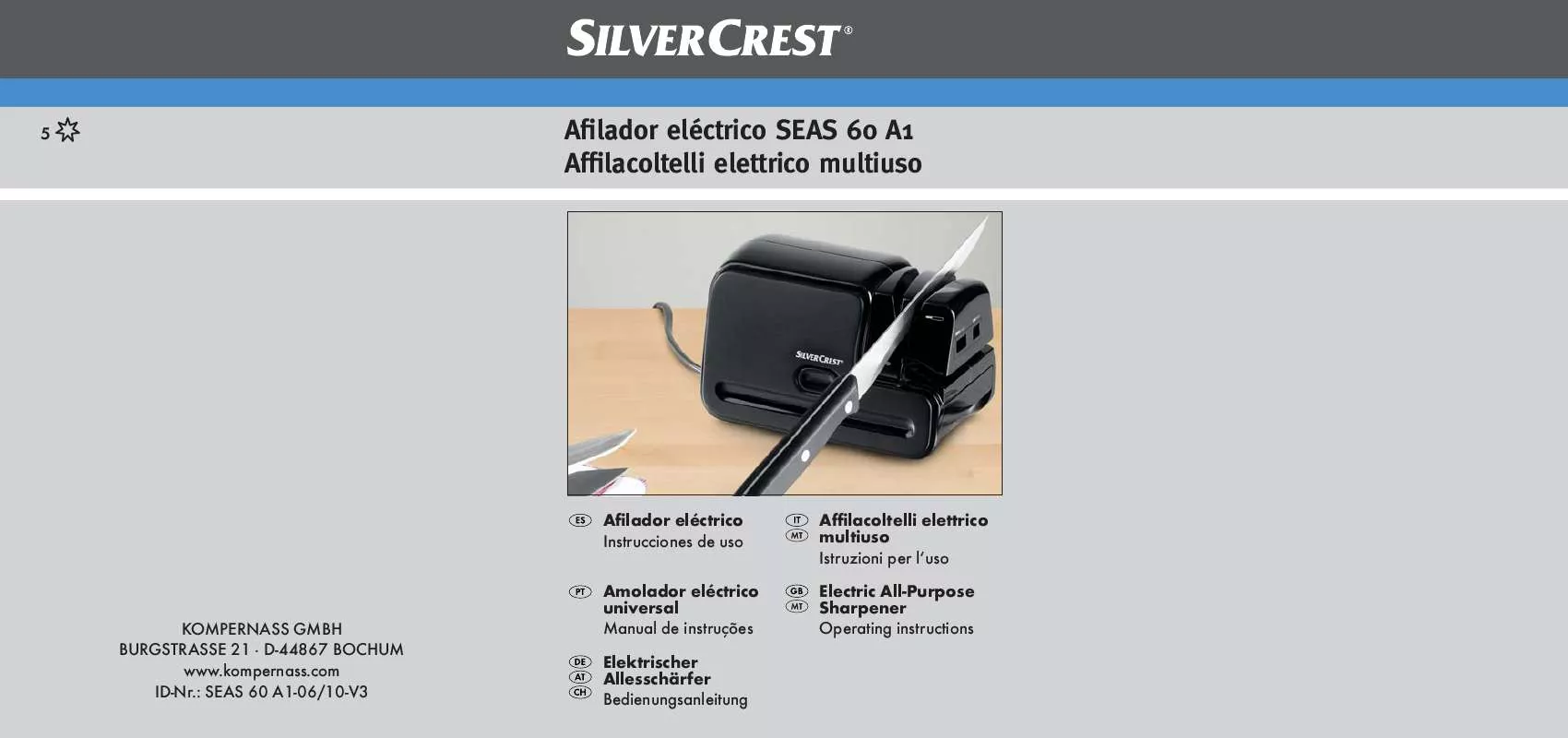 Mode d'emploi SILVERCREST SEAS 60 A1