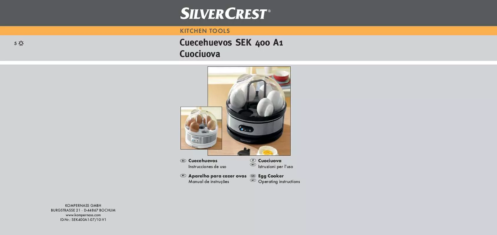 Mode d'emploi SILVERCREST SEK 400 A1