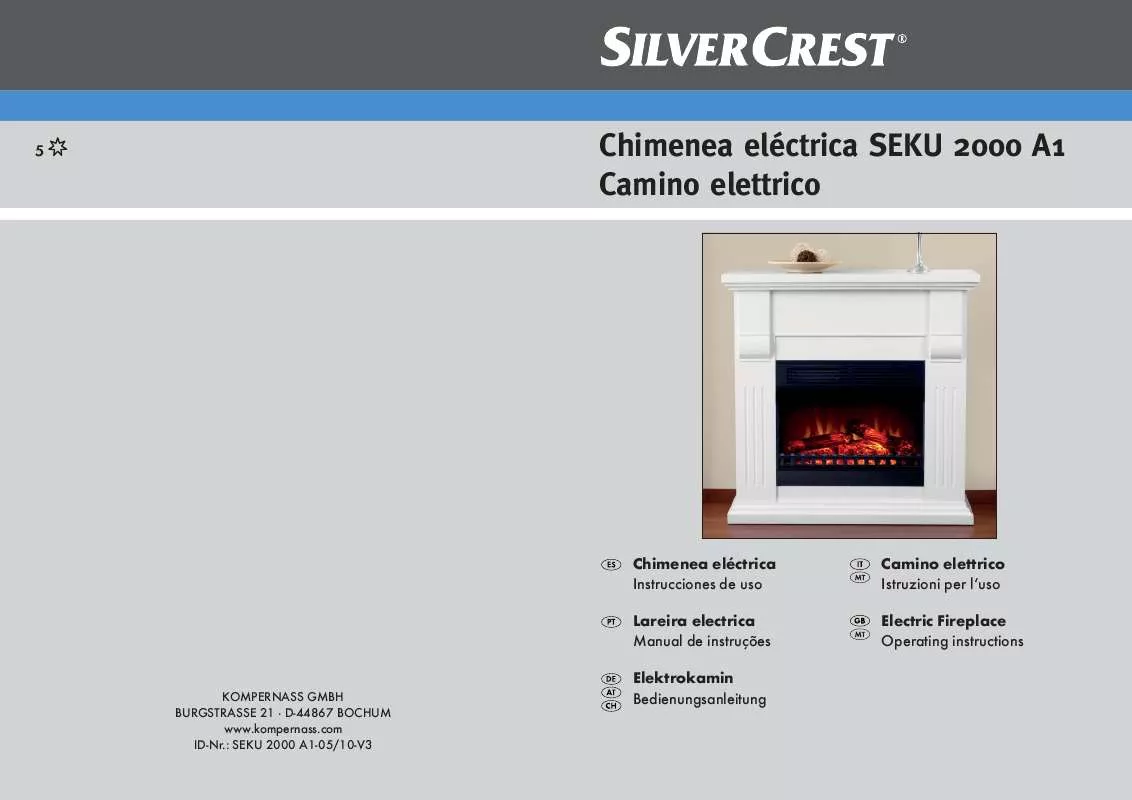 Mode d'emploi SILVERCREST SEKU 2000 A1 ELECTRIC FIREPLACE