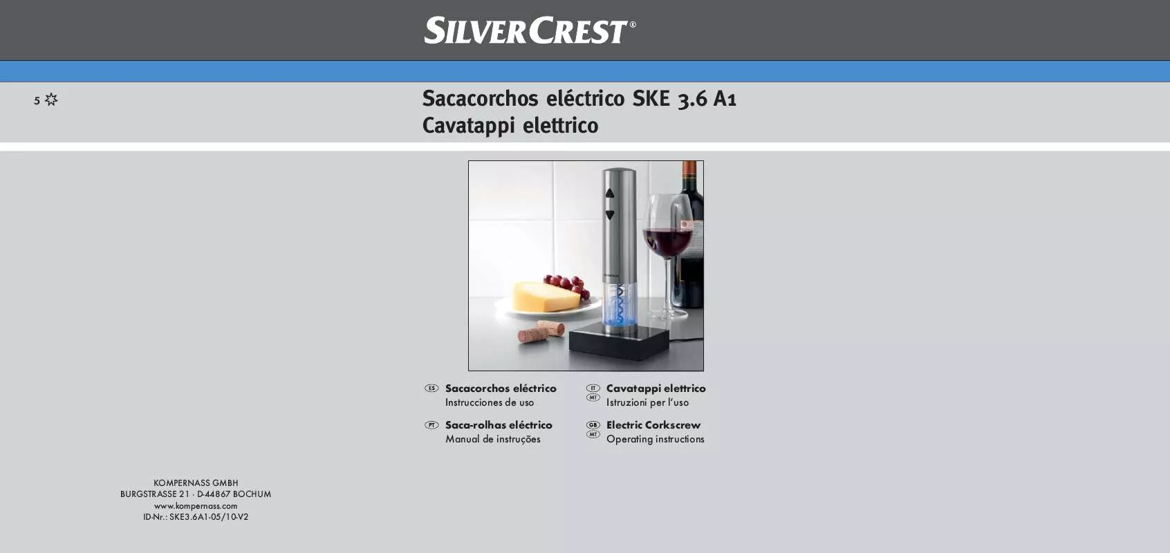 Mode d'emploi SILVERCREST SKE 3.6 A1