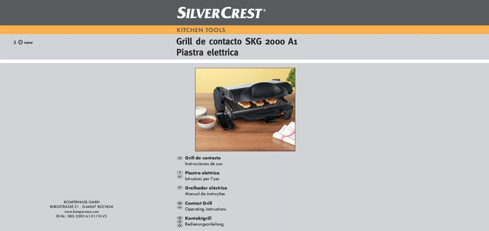 Mode d'emploi SILVERCREST SKG 2000 A1