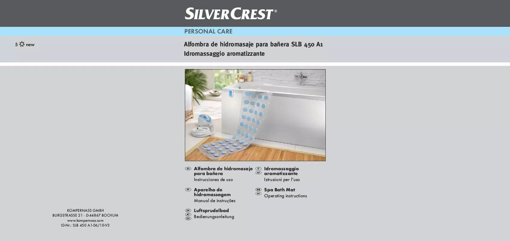 Mode d'emploi SILVERCREST SLB 450 A1 SPA BATH MAT