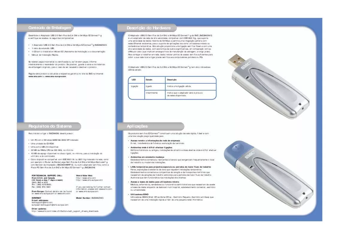 Mode d'emploi SMC 2862W-G