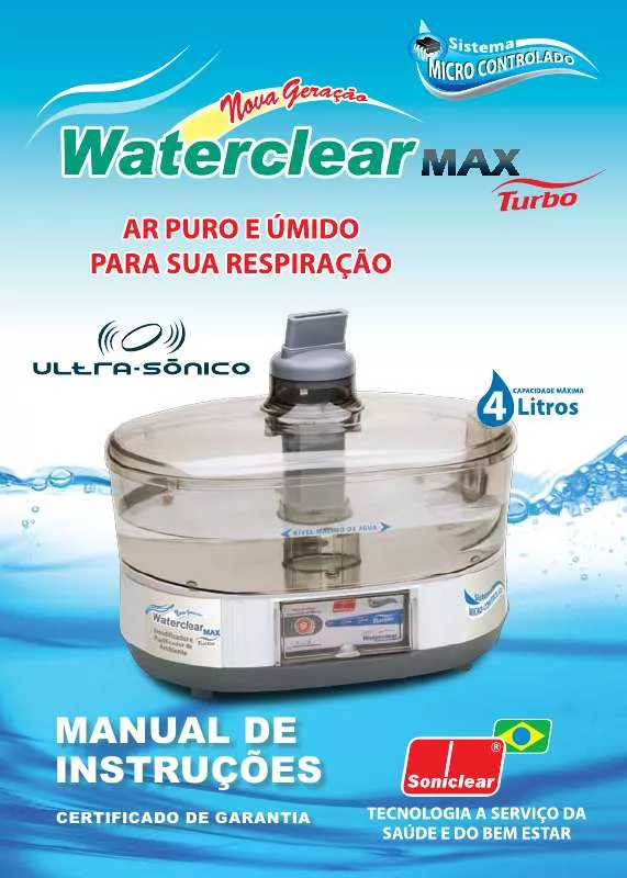 Mode d'emploi SONICLEAR WATERCLEAR MAX TURBO