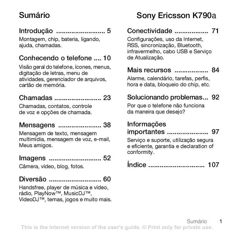 Mode d'emploi SONY ERICSSON K790A