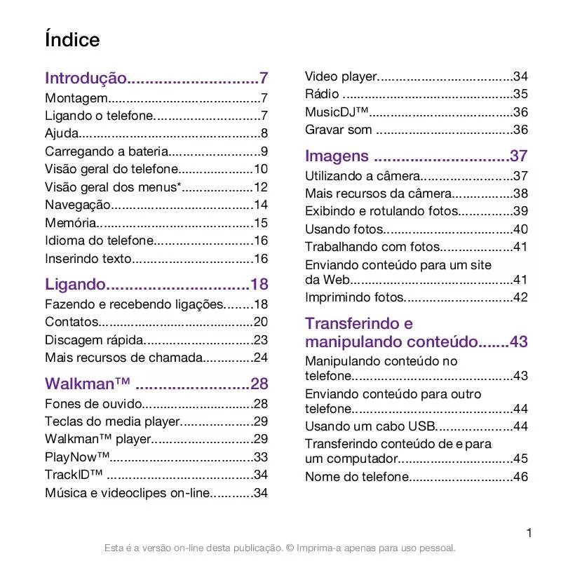 Mode d'emploi SONY ERICSSON W995