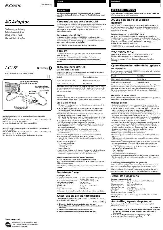 Mode d'emploi SONY AC-LS5