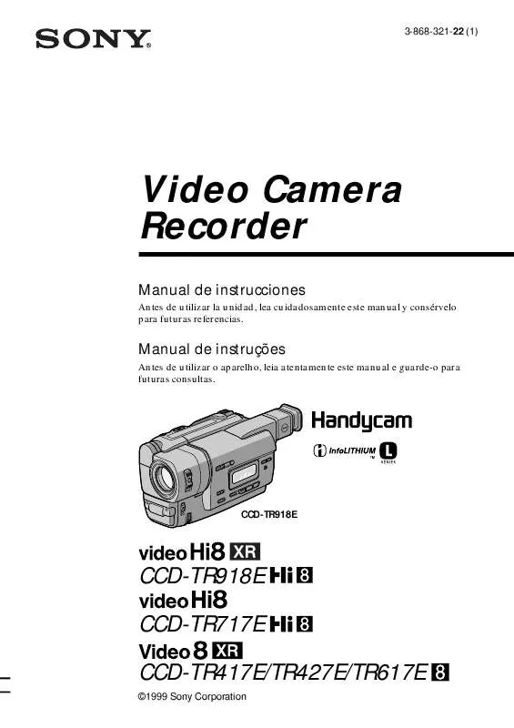 Mode d'emploi SONY CCD-TR417E