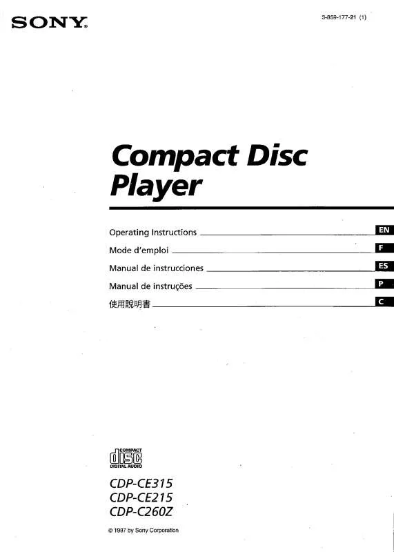 Mode d'emploi SONY CDP-CE215