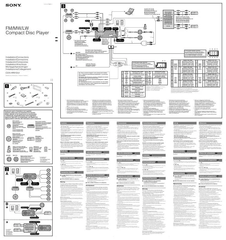 Mode d'emploi SONY CDX-HR910UI