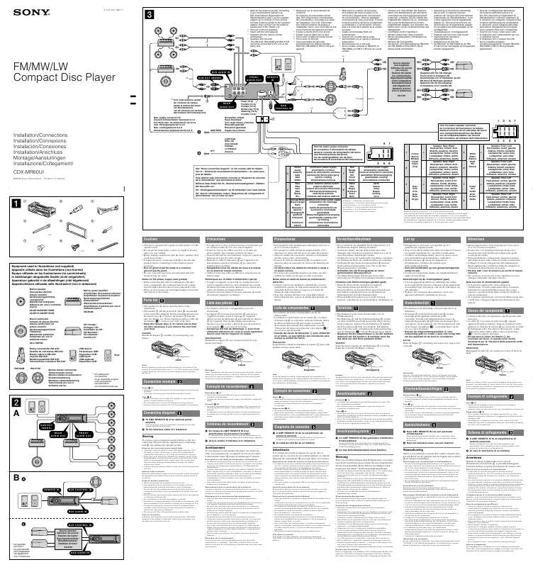 Mode d'emploi SONY CDX-MR60UI