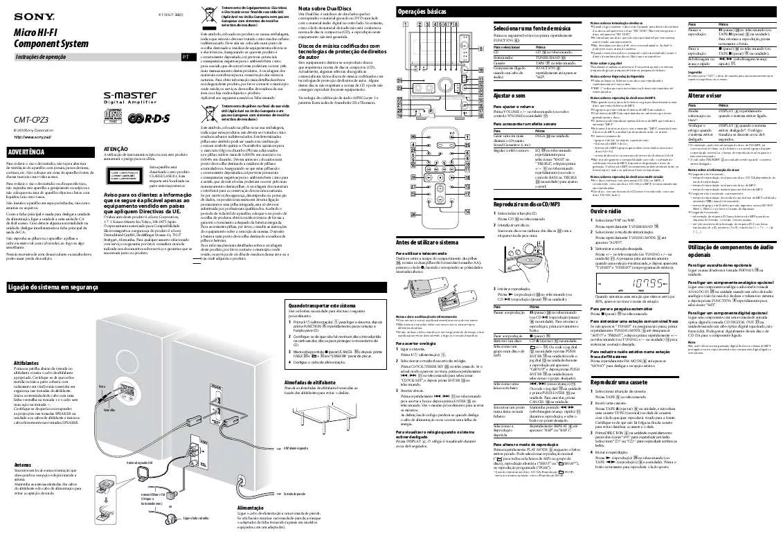 Mode d'emploi SONY CMT-CPZ3