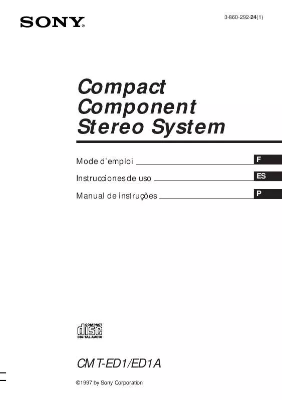 Mode d'emploi SONY CMT-ED1