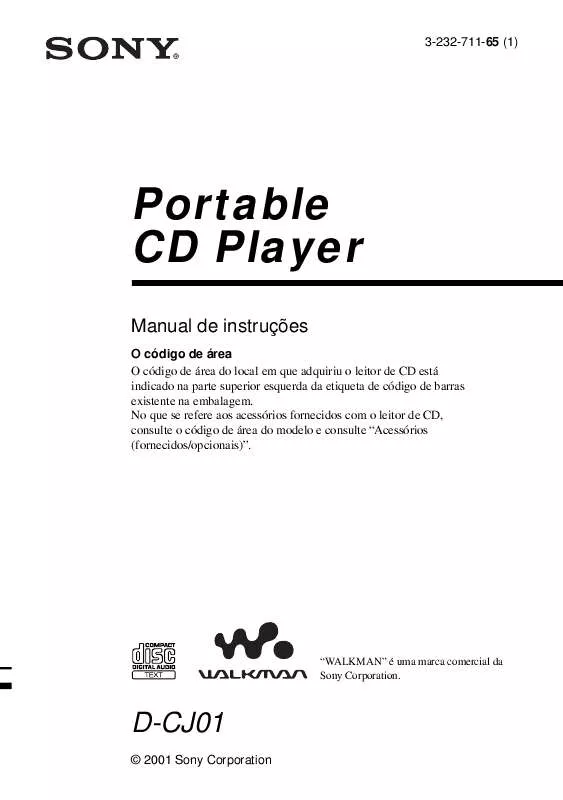 Mode d'emploi SONY D-CJ01