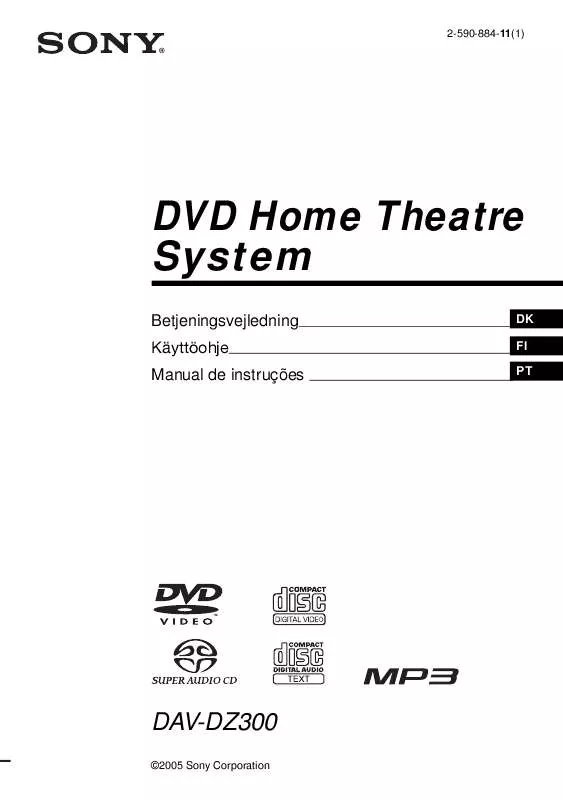 Mode d'emploi SONY DAV-DZ300