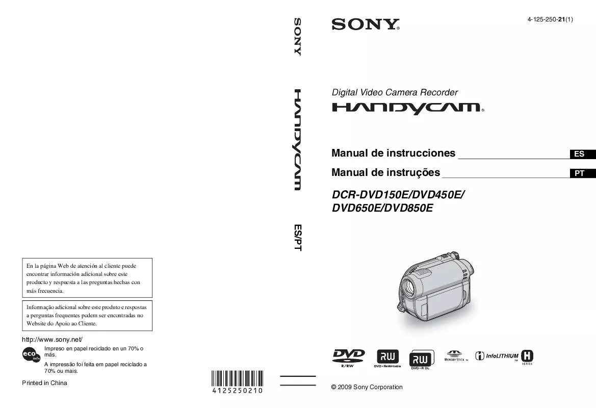 Mode d'emploi SONY DCR-DVD450E