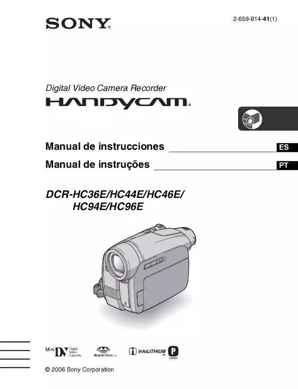 Mode d'emploi SONY DCR-HC36E