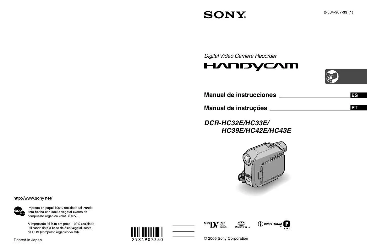 Mode d'emploi SONY DCR-HC39E