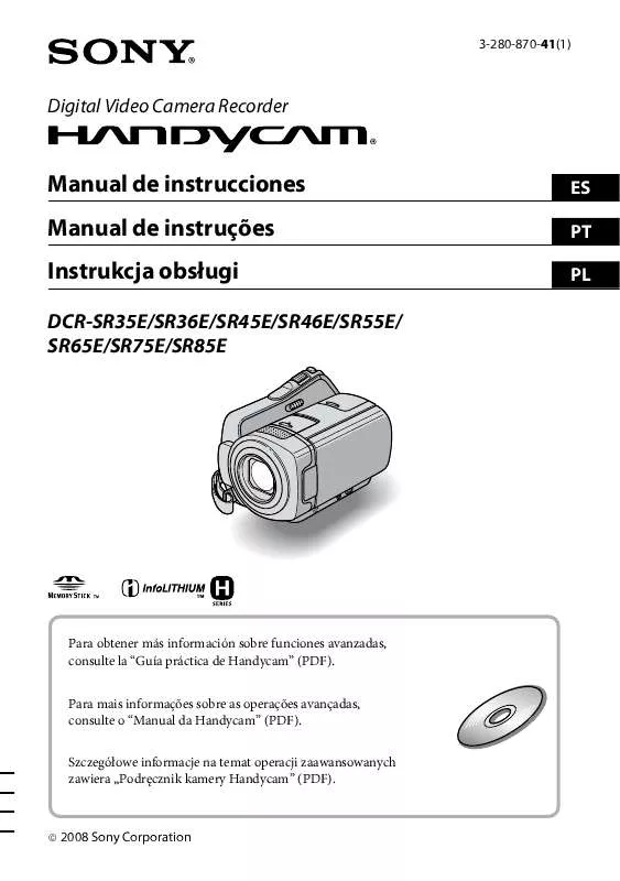 Mode d'emploi SONY DCR-SR45E