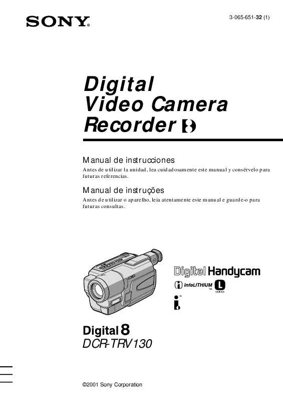 Mode d'emploi SONY DCR-TRV130