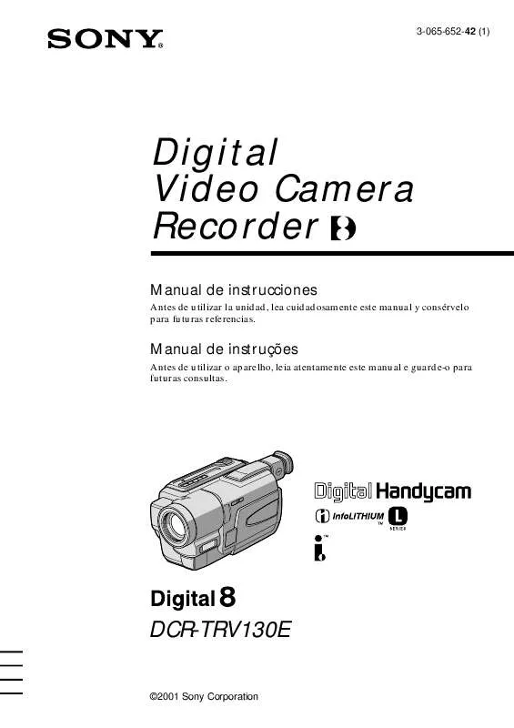 Mode d'emploi SONY DCR-TRV130E